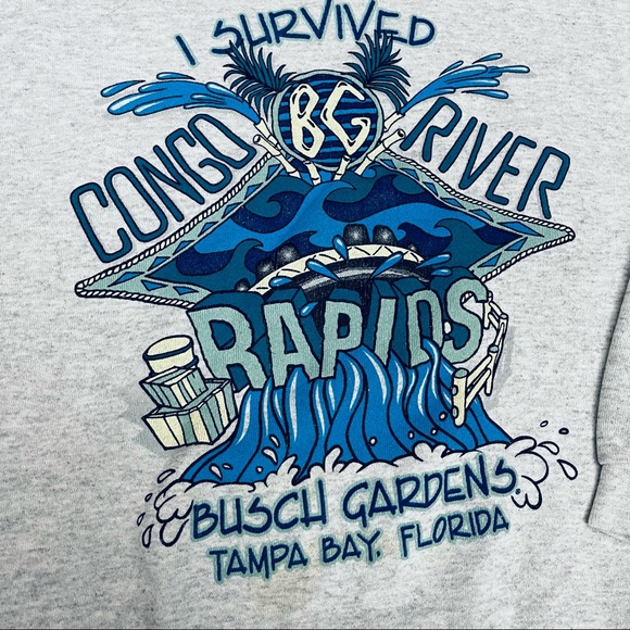 90s Busch Gardens Congo River Rapids Sweatshirt - Picture 5 of 15